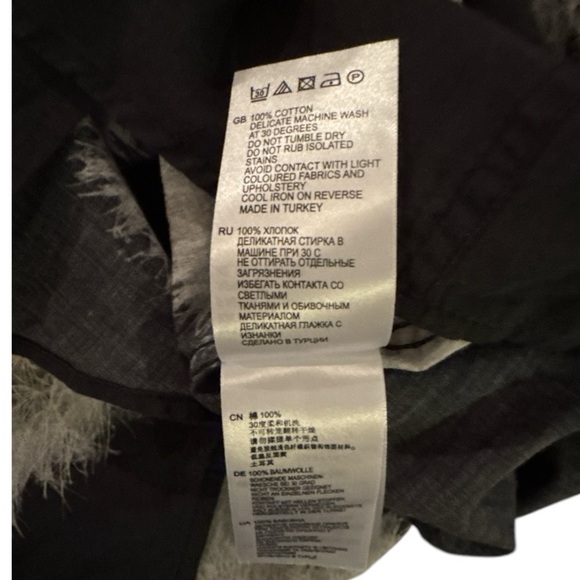 REISS Apache - Mens Dandelion Print Organic Cotton Shirt in Black Slim Fit Sz L - Picture 10 of 11